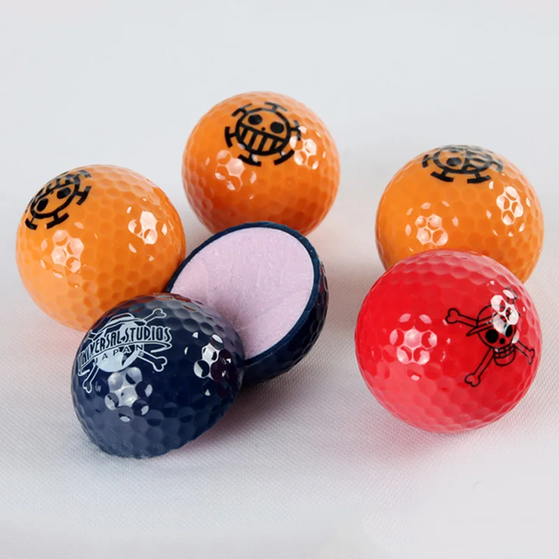 Многоцветный Симпатичный мяч для игры в гольф тренировок из двух