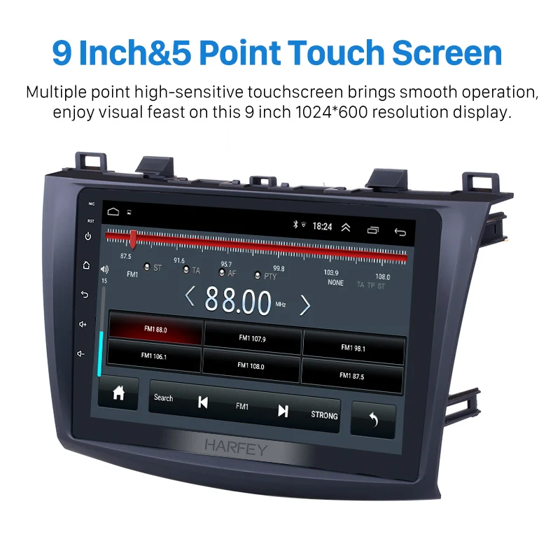 Harfey Android 8 1 gps навигации радио мультимедиа плеер для MAZDA 3 2009 2010 2011 2012 Встроенная