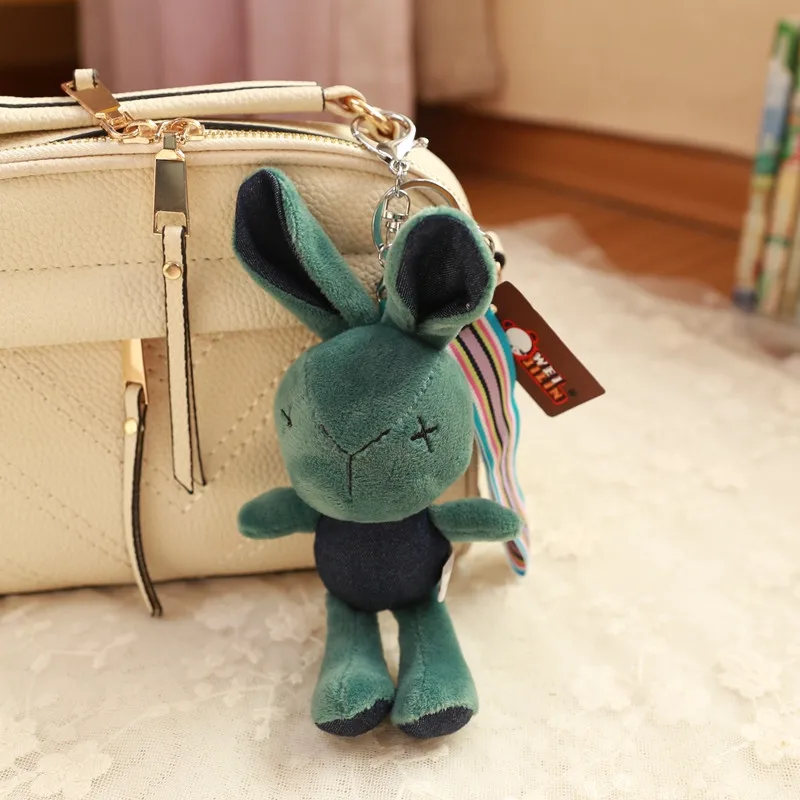 as picture 1 шт. Kawaii несчастые помпоны-кролики мяч плюшевый брелок для автомобиля сумка навесные украшения для дома Лучшие подарки на день рождения - Цвет: as picture