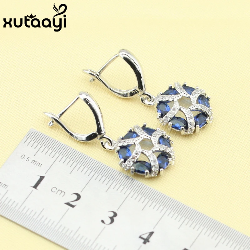 Новинка Модные Зеленые искусственные изумруды из стерлингового серебра Женское