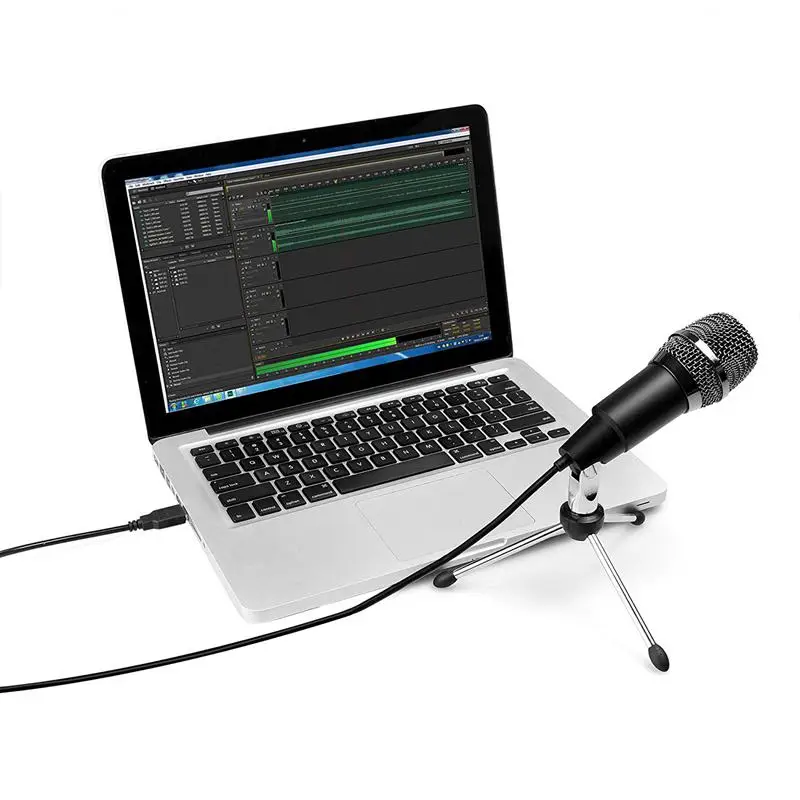 USB микрофон Plug & Play домашний студийный конденсаторный для Skype записи YouTube Google - Фото №1