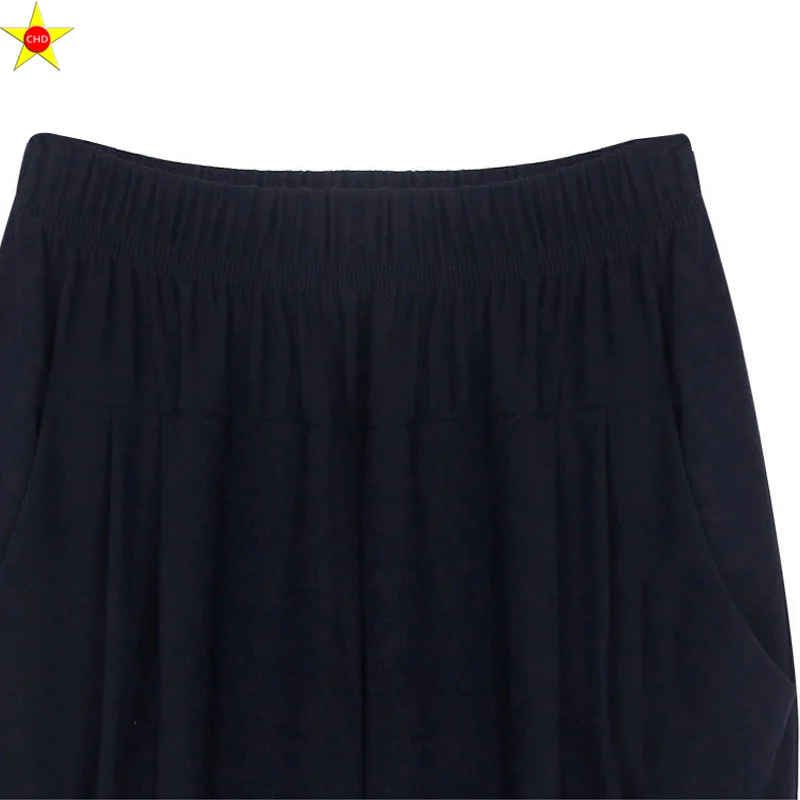 Женские шаровары с эластичной резинкой на талии летние свободные брюки до