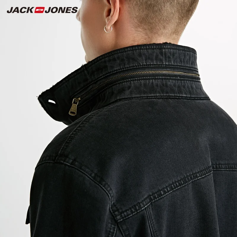 JackJones Мужская берберская флисовая Модная Джинсовая куртка джинсовые куртки