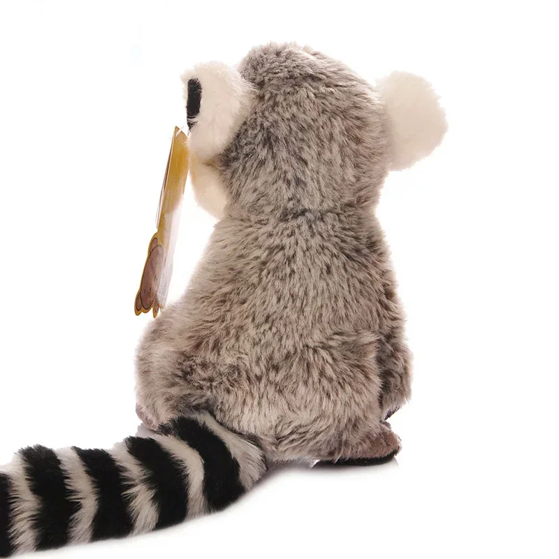 Реалистичные сидящие Lemur плюшевые игрушки мини-с большими глазами кольцо-хвостик Lemur дикие животные обезьяна Подарочная мягкая игрушка для детей