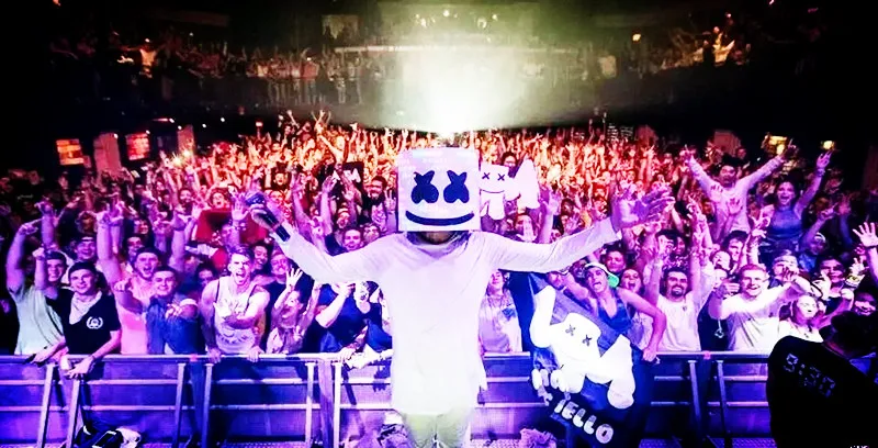 Маска диджея Зефирное лицо маски с подсветкой DJ marshmello шлемы косплей для хеллоуина и карнавала опора для marshmello праздничные Вечерние