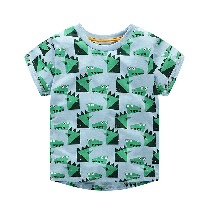 QLOVQL/брендовые модные летние детские футболки для мальчиков Милая футболка с