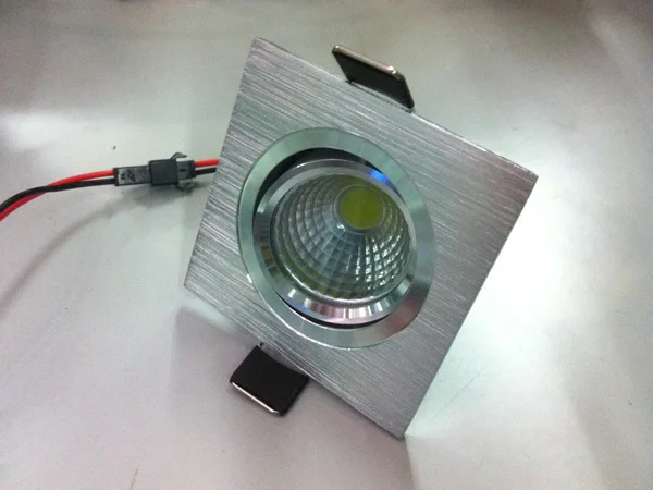 50 шт./лот 3 Вт 300lm Dimmable cob светодиодный потолочный светильник Теплый/чистый белый