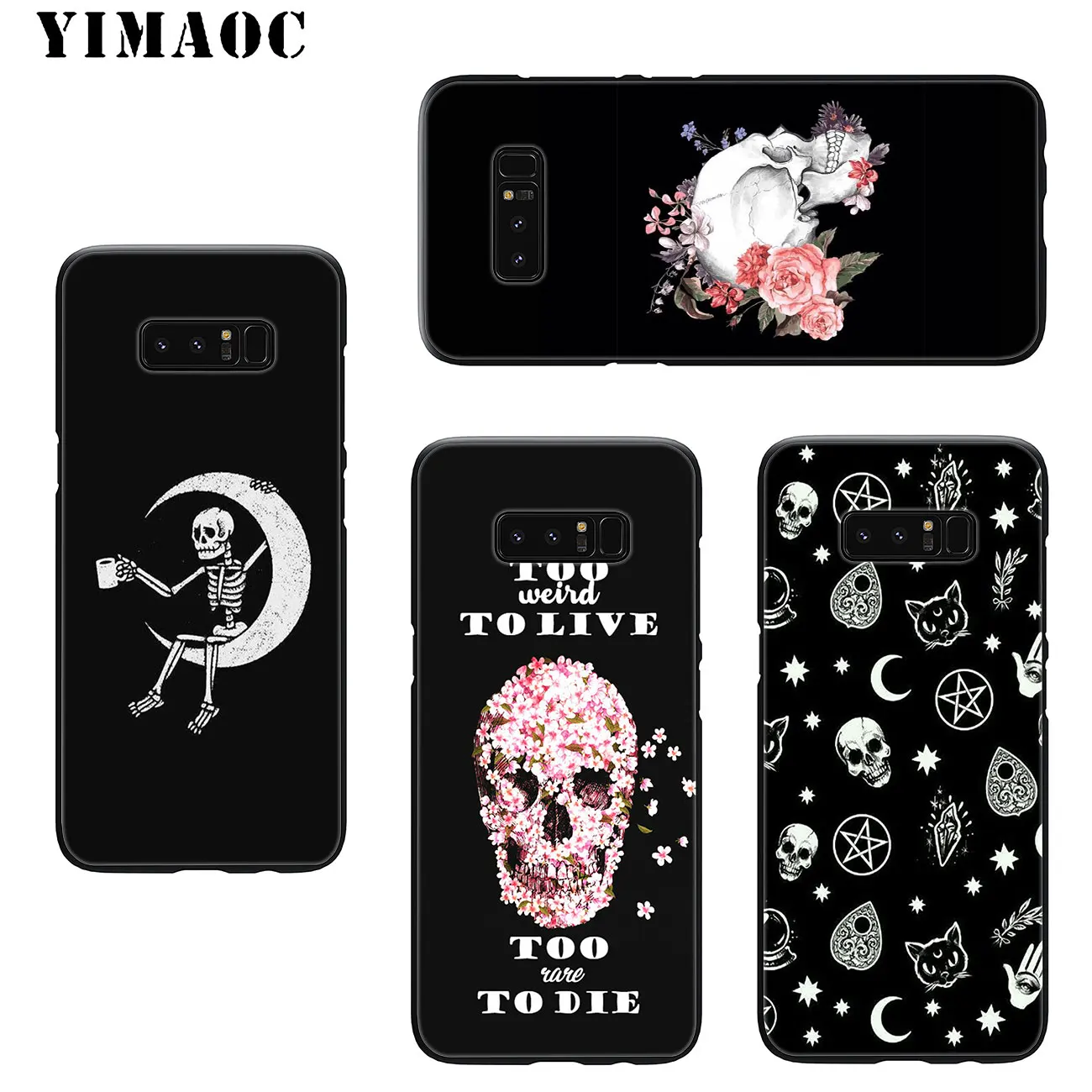 YIMAOC Мягкий силиконовый чехол для телефона с черепом цветком вороной Samsung Galaxy S20