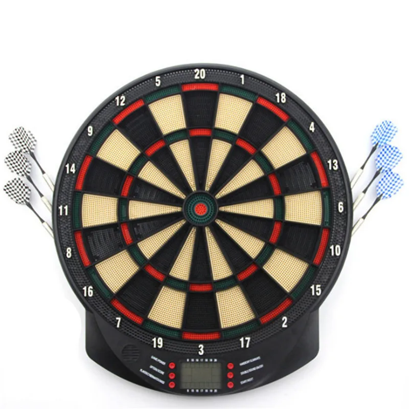 15 Inch Electronic Darts Board Set LCD Display Automatic Score Dart Plate Scoring With Voice 27 Games 6pc Soft | Спорт и развлечения