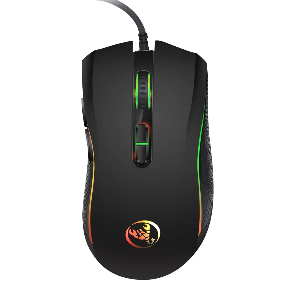 Проводная игровая мышь 3200DPI ZERODATE HXSJ A869 RGB с подсветкой USB порты Esports Регулируемая DPI