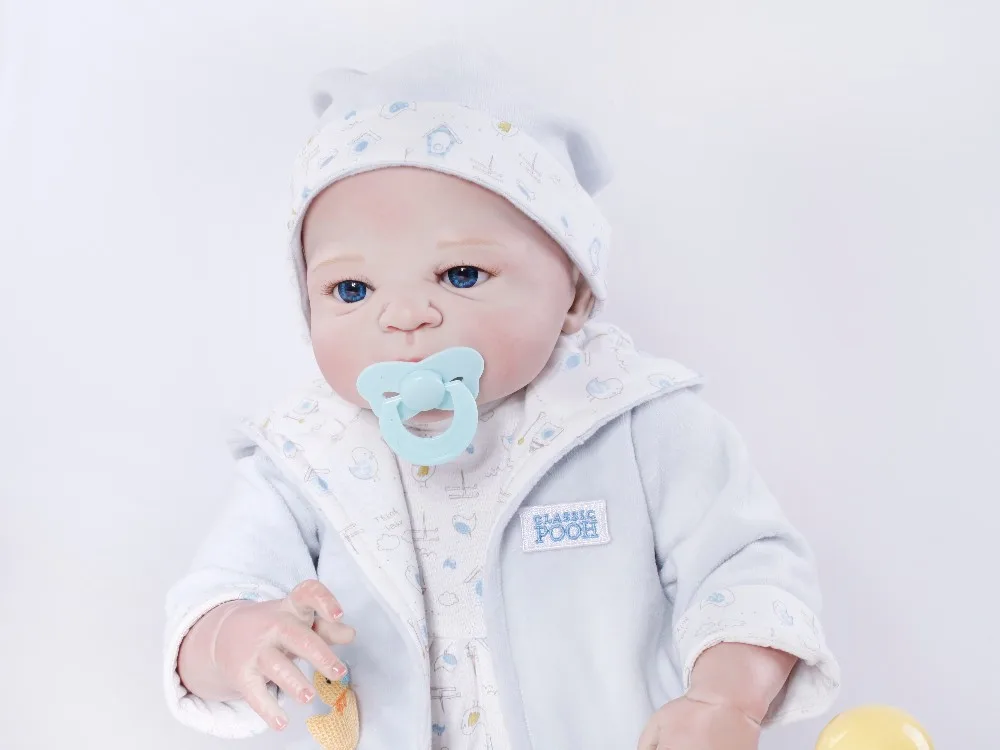 22 дюйма силиконовый корпус reborn baby doll игрушки высокого класса комплект одежды для