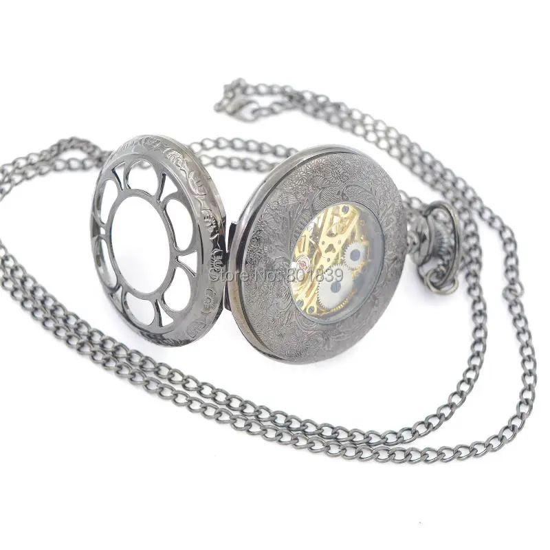 Роскошные Механические мужские карманные часы с просвечивающим напылением