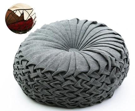 Gray color 2 шт, нордический Балконный коврик татами, стул Забутон, соломенная Подушка дзен, подушка Zabuton Zafu, квадратное напольное сидение для медитации - Цвет: Gray color