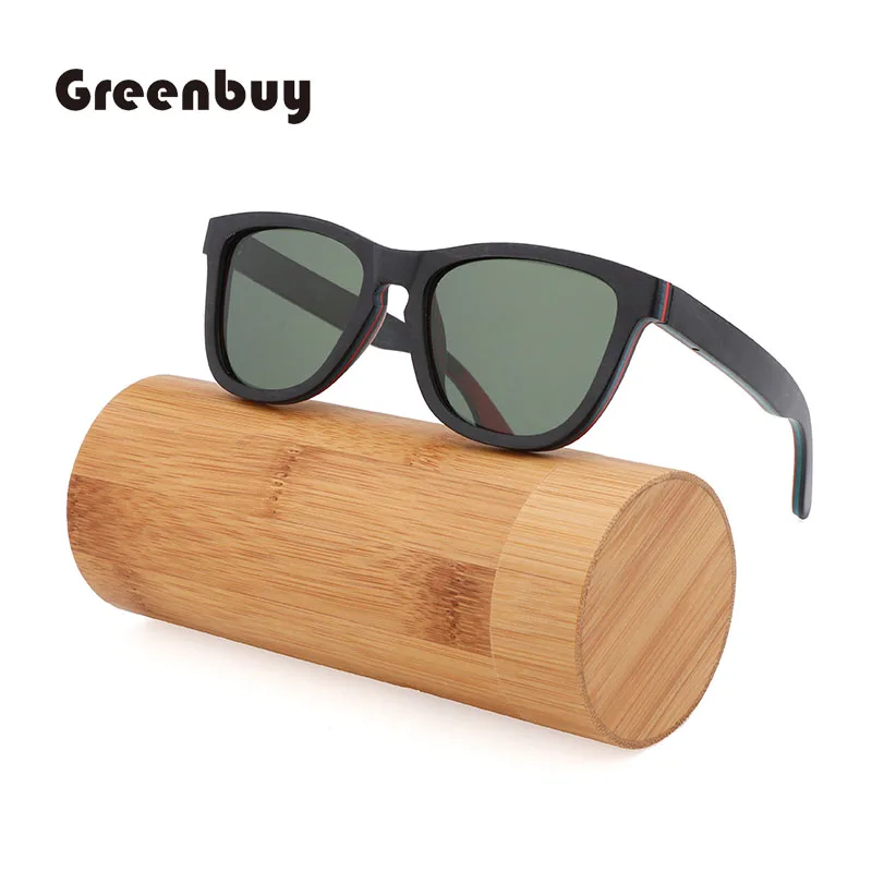 Мужские солнцезащитные очки в стиле ретро GREENBUY черные поляризационные