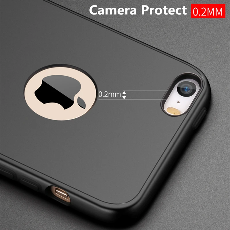 HOTR для iphone 5 Чехол Гибкий Мягкий ТПУ чехол + закаленное стекло Защита экрана 5S