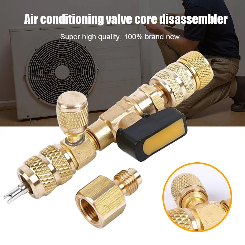 Hot Car Air Conditioner Valve Core Remover Wrench Replacement Auto Service Tool JLD |