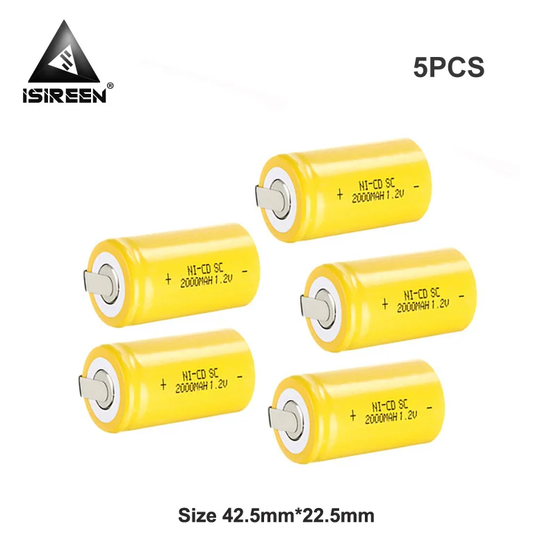 1 2 V 2000mAh SC Ni CD аккумуляторные батареи DIY блоки Subc аккумулятор электроинструменты