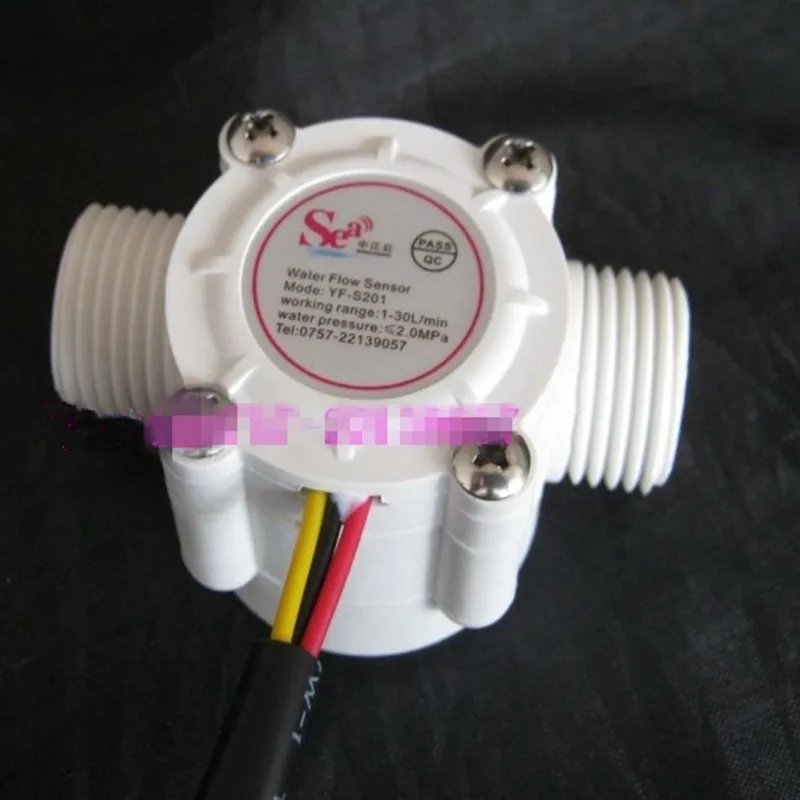 Water Flow Meter Sensor Counter Indicator Flowmeter fuel pool float switch Hall for water heaters G1/2 1-30L/min DN15 | Инструменты