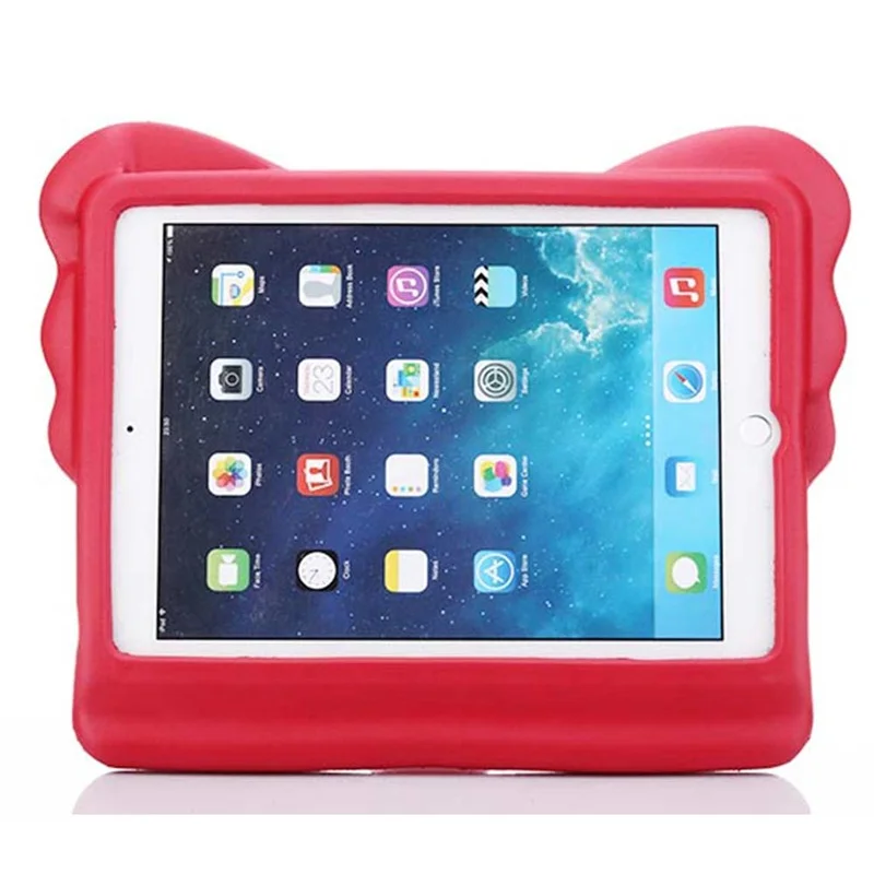 Red Дети EVA ударопрочный чехол для IPad Mini 1 2 3 4 Мультфильм слоновий хобот детская безопасная стойка из пеноматериала чехол для планшета для Ipad Mini 1 2 3 4 - Цвет: Red