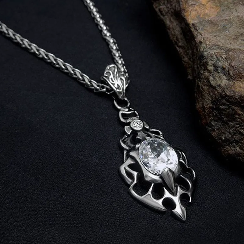 Titanium Steel Hot as Fire Passionate Flame Ladies Fashion Pendant Necklace Sweater Chain Personality Jewelry | Украшения и
