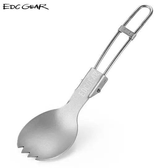 EDCGear Титан Ложка Вилка комбинация 17 см ложки для чая и кофе Отдых на природе вилки