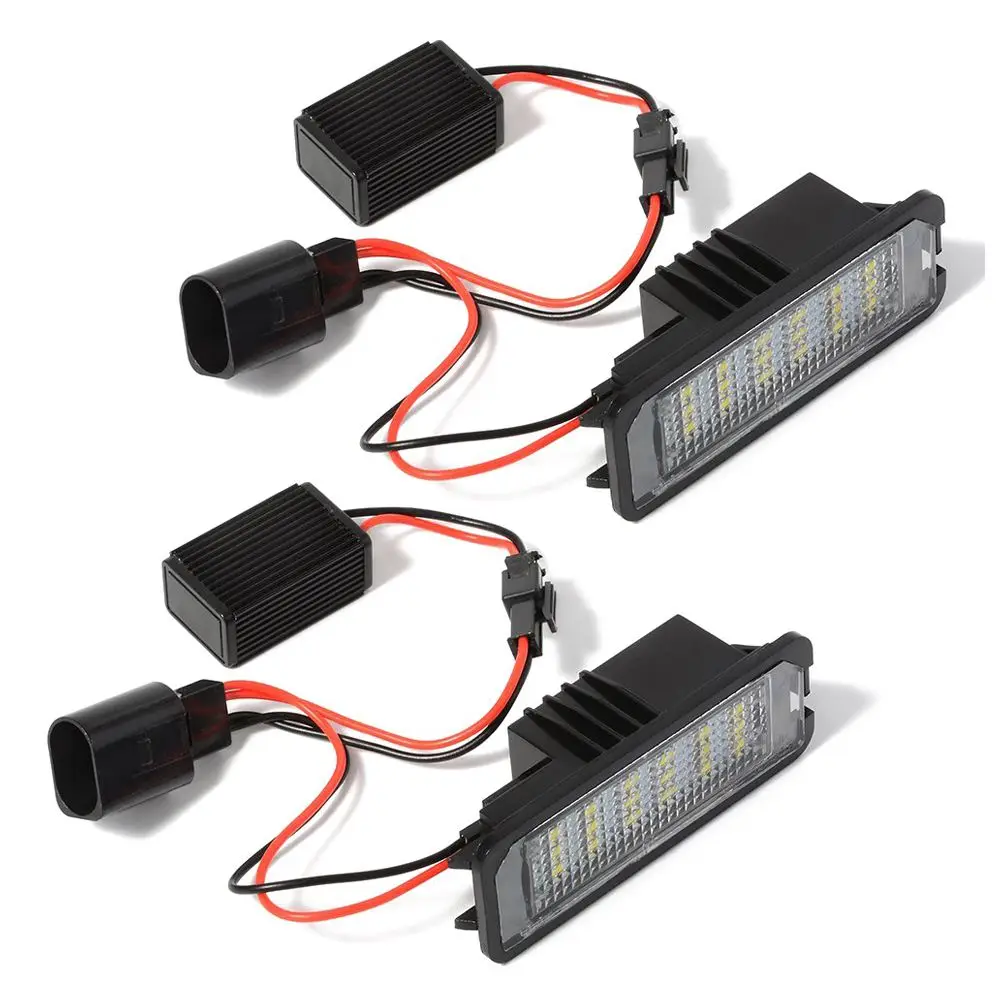2 шт. номерной знак 18 LED 3528 SMD с декодером для гольфа 4/5/6 жук ПАССАТ поло Seat Altea |