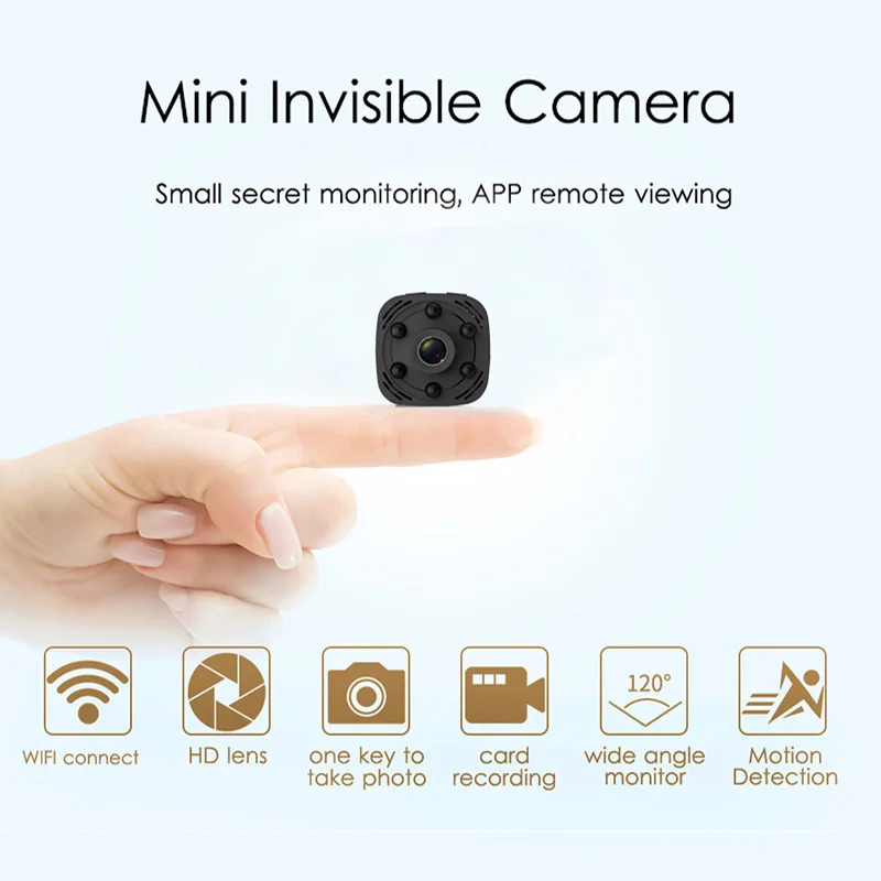 Невидимая ночная версия 1080P Wifi мини камера беспроводная для обнаружения движения