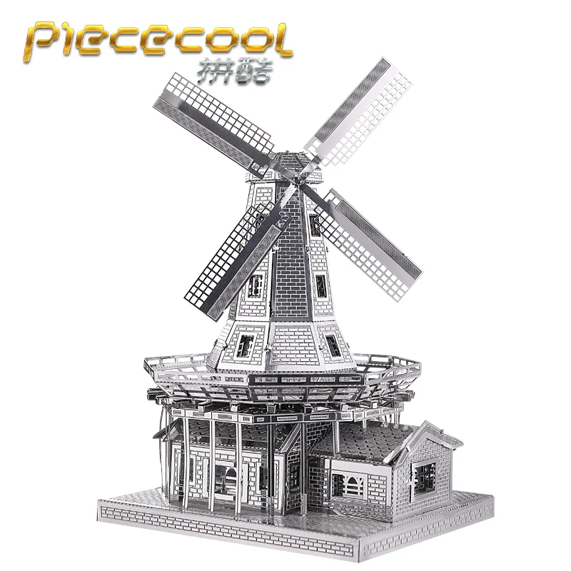 Piececool голландская ветряная мельница Строительная Архитектура DIY 3D металлическая