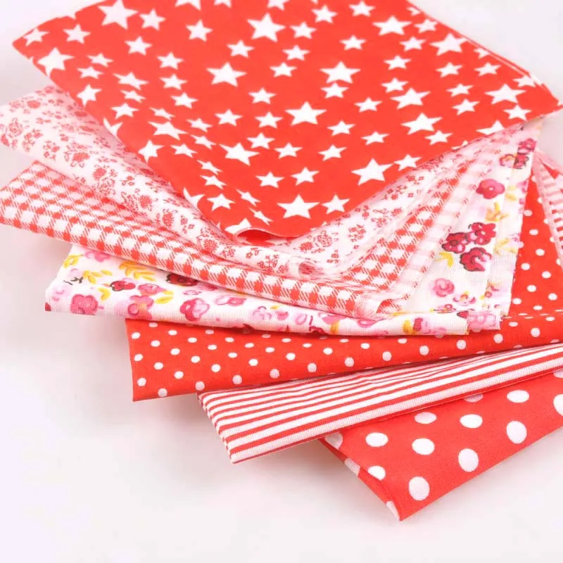 7 шт./компл. 25x25 см красные Лоскутные ткани для шитья сумок одеяла DIY одежда малышей