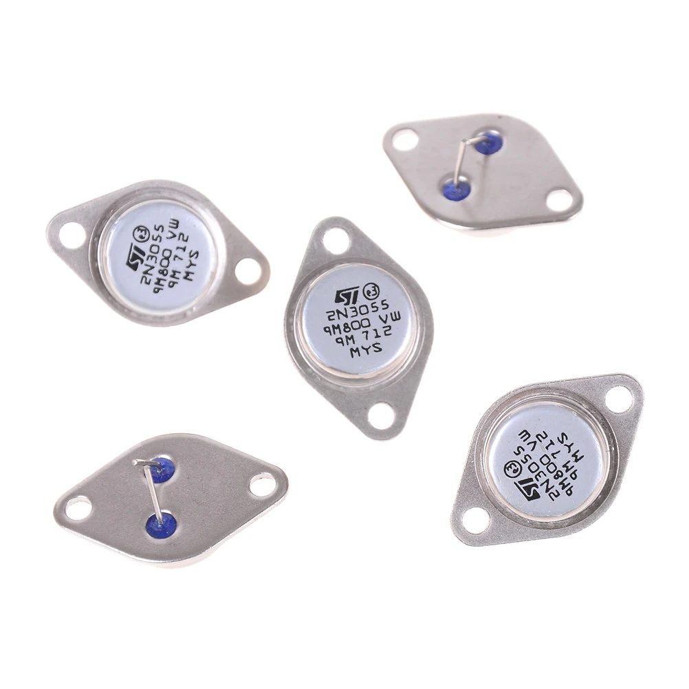 

5pcs Metal Transistor 2N3055 15A 100V 115W TO-3 Iron Seal Tube 15A 100V