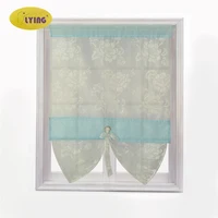 Flying Floral White Curtains Jacquard Rod Pocket Panels for Window Door Treatments for Living Dining Room Tie Up Bedroom Curtain