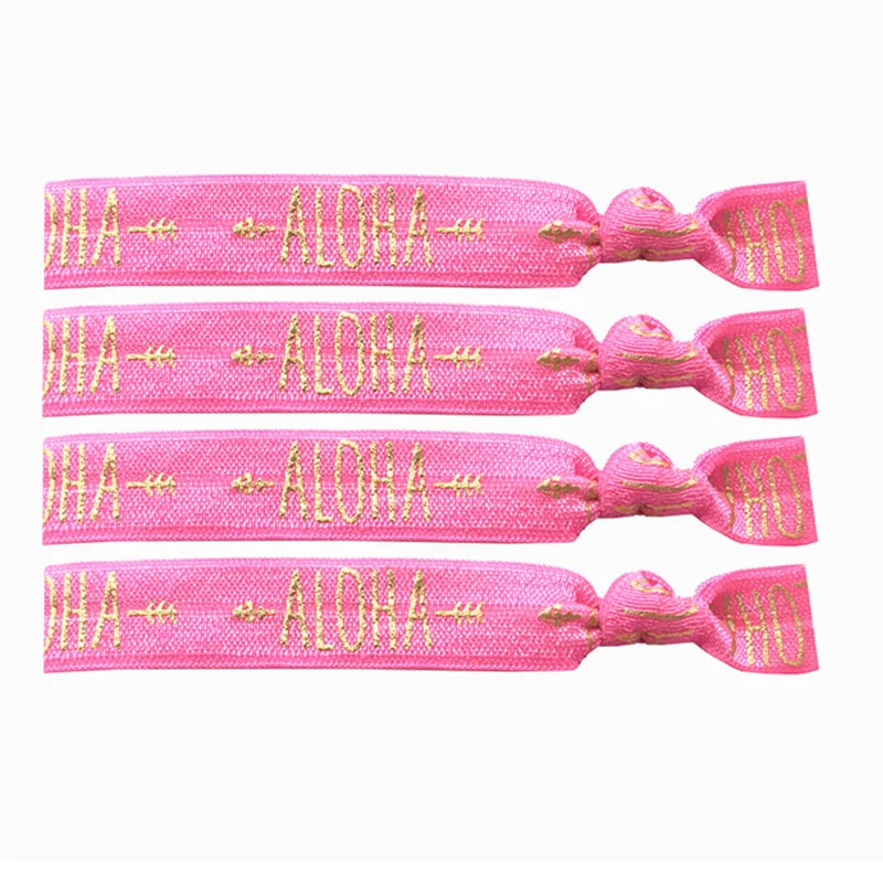 Новое поступление 6 цветов 30 шт. 5/8 дюйма Aloha Arrow эластичная лента с принтом из