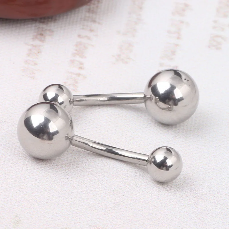 14G Серебряная пупка из нержавеющей стали для кольцо пирсинга 1 6*10*5/8 мм Ювелирные
