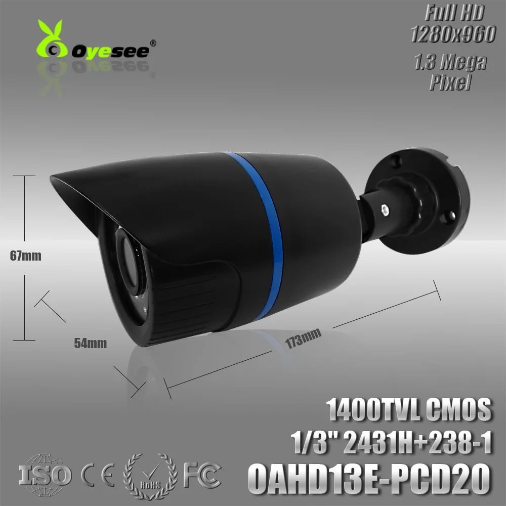 1400TVL 960 P аналоговый AHD камеры 1/3 "CMOS Сенсор 20 м ИК расстояние Безопасности