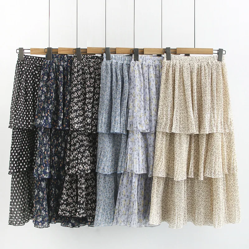 2019 размера плюс Повседневная Летняя женская одежда модная шифоновая Цветочная