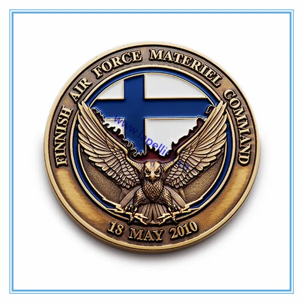 Классические античные бронзовые монеты 3D дизайн логотипа орла Металлические