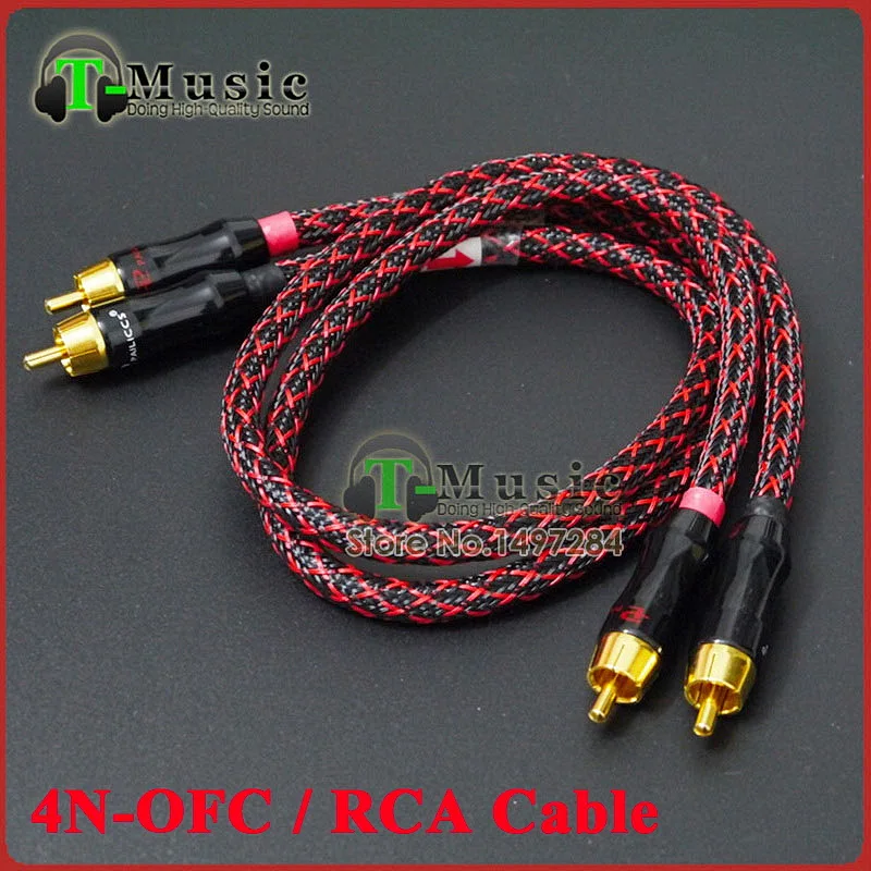 70% скидка 1 пара высококачественный мужской и 4N OFC RCA кабель Hi-Fi аудио кабель/0 5 м |