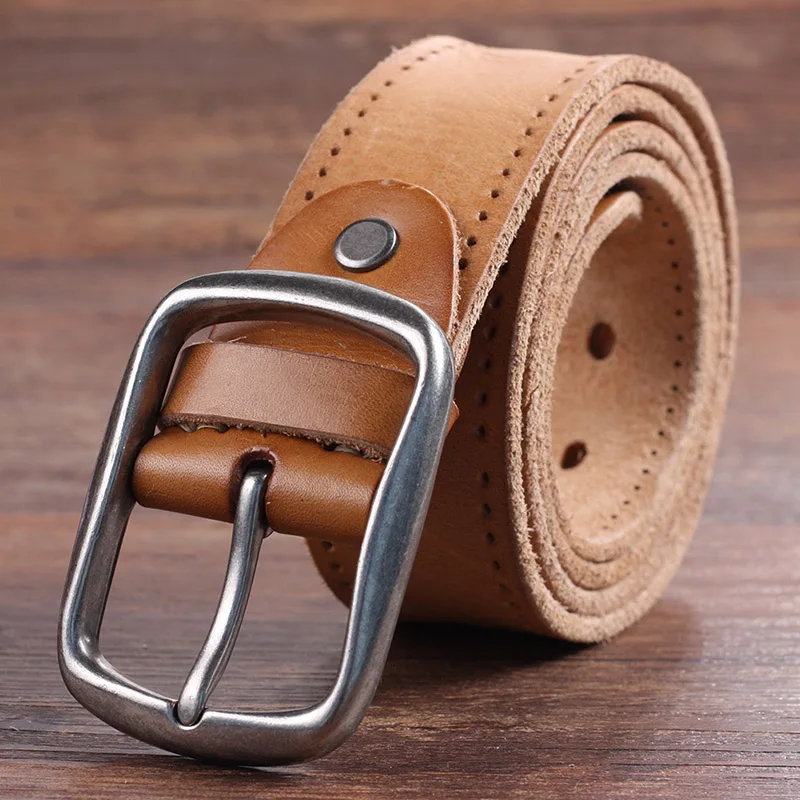 New Arrival Ceinture Homme Luxe Marque 2017 Men Belt Genuine Leather Casual Vintage  Alloy Buckle Full Grain Cow Leather Belts