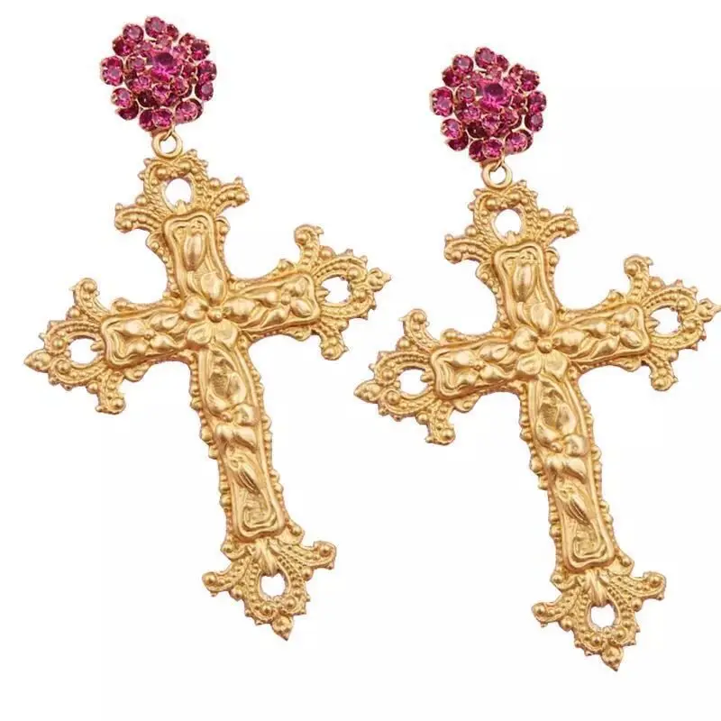 Женские Классические Винтажные серьги с крестом 2019|Серьги-подвески| |