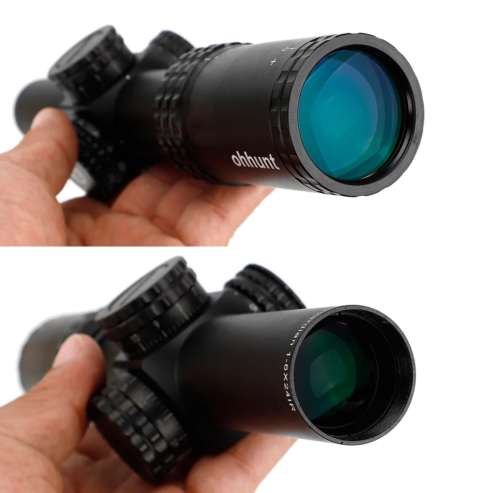 Ohhunt Guardian 1-6x24 IR охотничий оптический компактный прицел с выгравированным стеклом с красной подсветкой