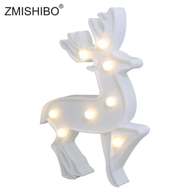 A ZMISHIBO светодиодный ночник для декорации животных Единорог Лошадь панда Лев енот динозавр Фламинго розовый Лебедь детская прикроватная лампа - Испускаемый цвет: A