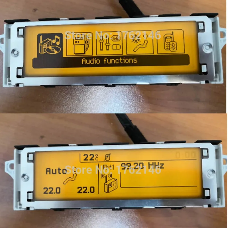 Оригинальный Автомобильный Желтый экран с поддержкой USB и Bluetooth Двухзонный