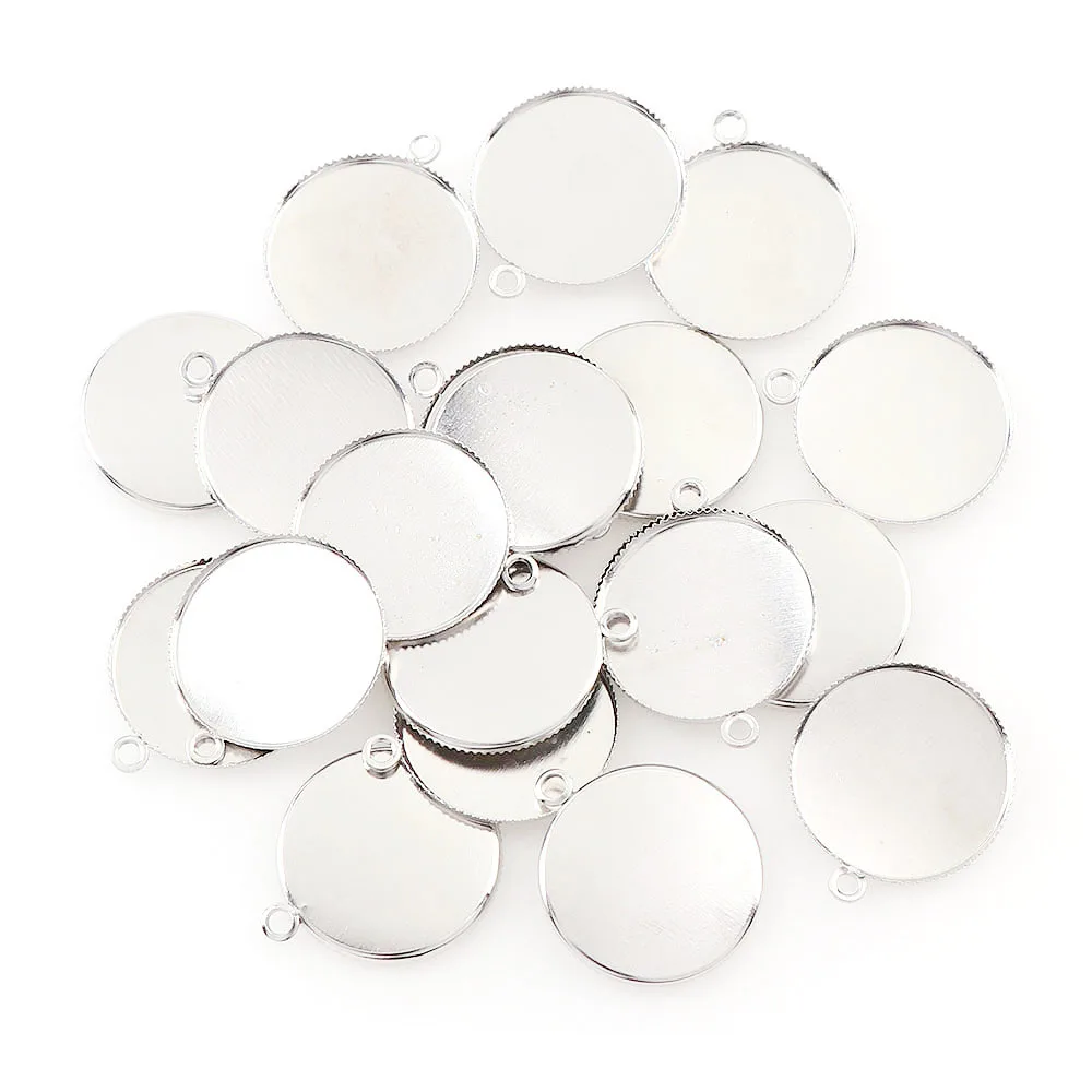 sliver 50pcs 50 шт. 3 цвета inner20 мм Ожерелье Подвеска Установка Кабошон Камея основа лоток ободок пустые подходят 20 мм Кабошоны Ювелирных изделий - Цвет: sliver 50pcs