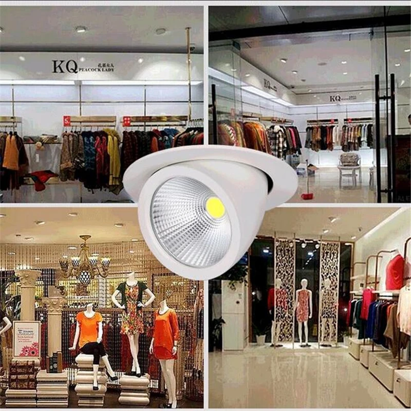 15W25W 35W регулируемый LED COB потолочный светильник вращающийся светодиодный фонарь