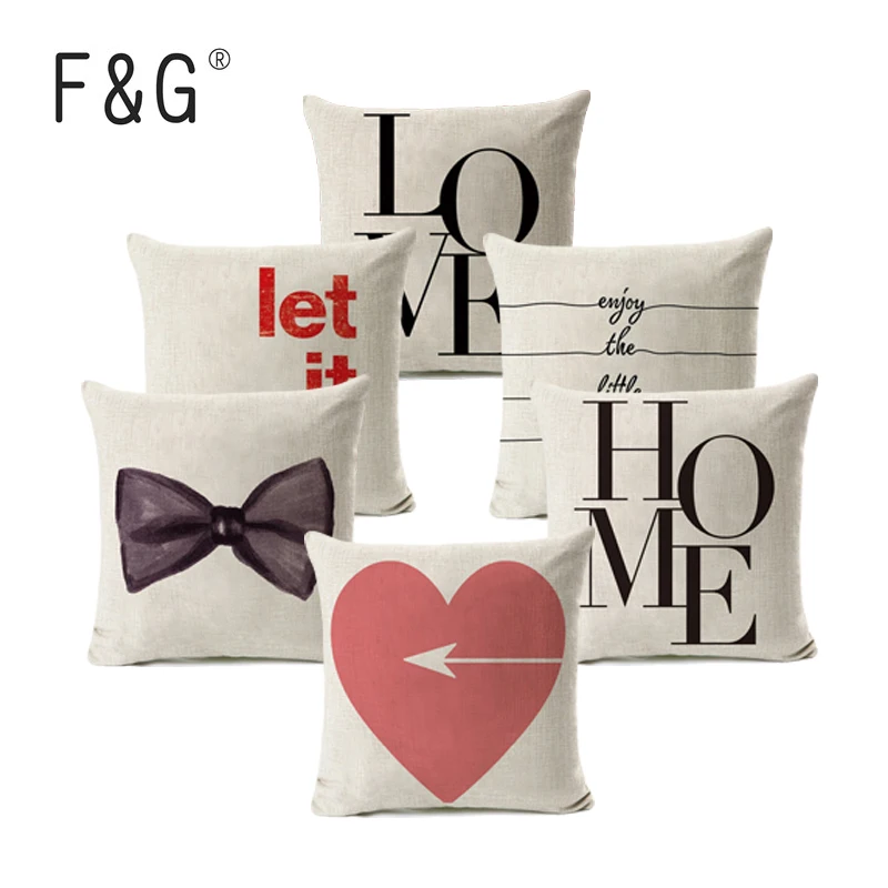 Mr Mrs чехол для подушки с надписью Love Heart дивана домашняя декоративная подушка из