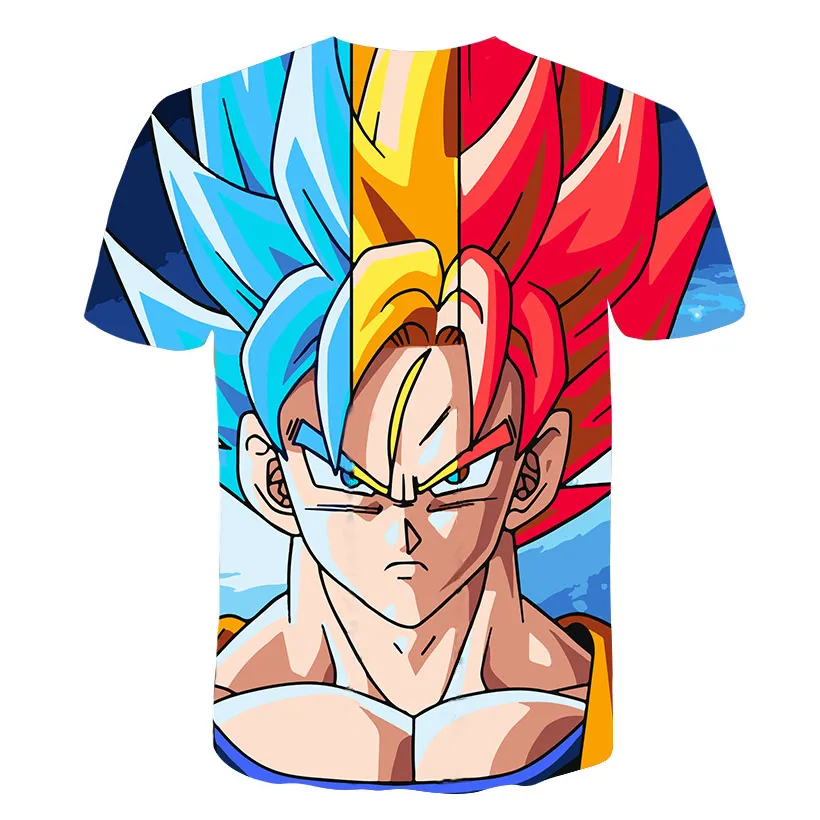 Мужская футболка с 3D принтом Dragon Ball Z Ultra Instinct Goku летняя супергероями из