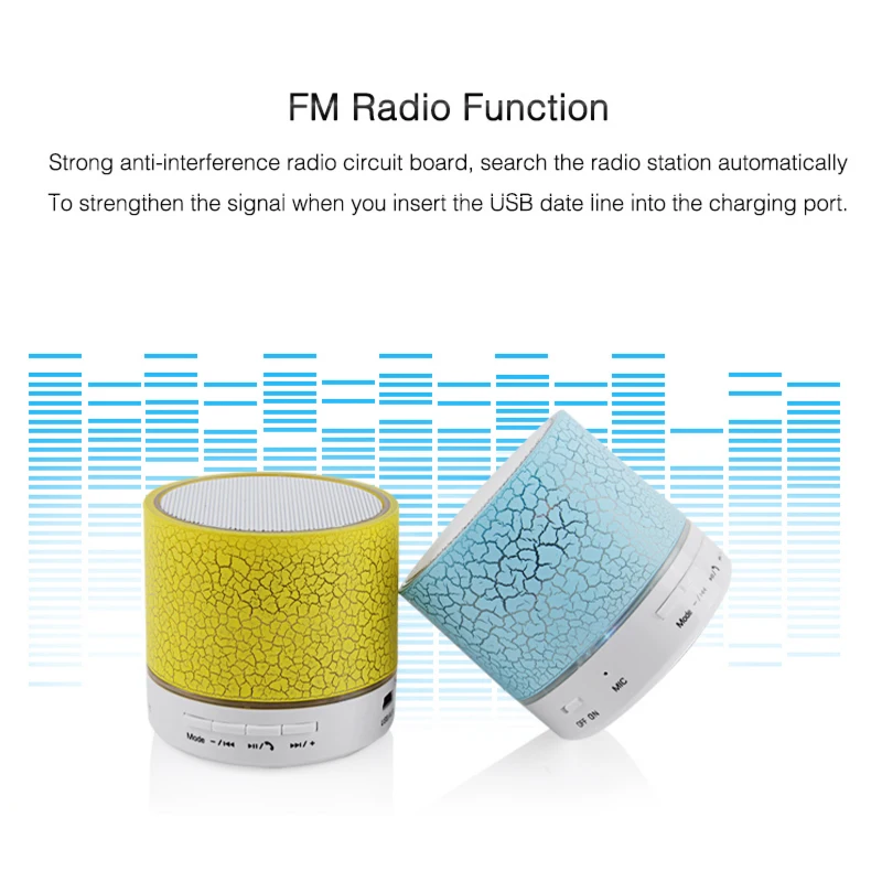 QINGRX A9 светодиодный Bluetooth динамик мини s Hands Free портативный беспроводной с TF картой