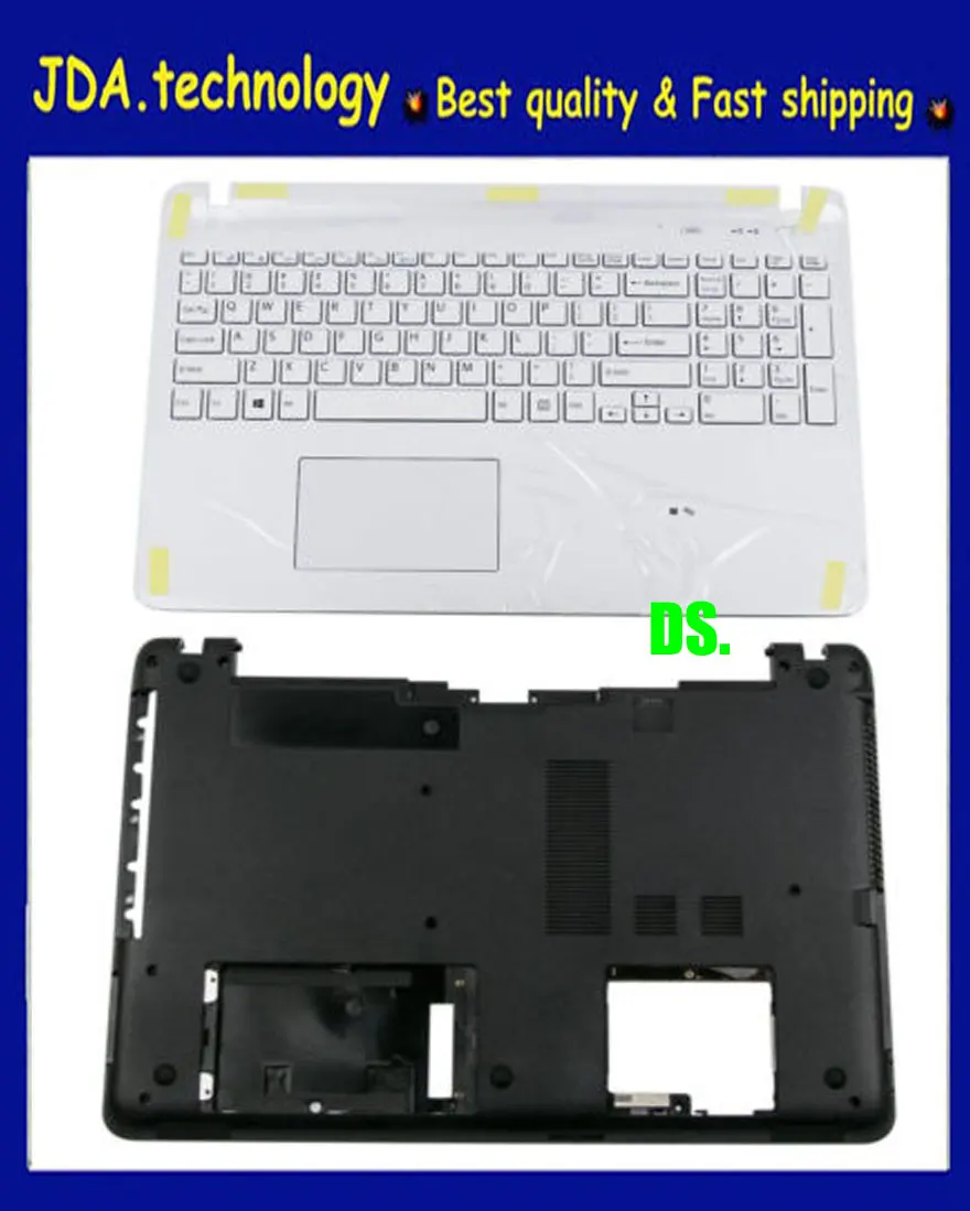 Wellendorff Упор для рук верхний чехол Нижняя крышка для sony Vaio SVF152 SVF153 US клавиатура белая верхняя крышка тачпад и нижний чехол - Цвет: CD case