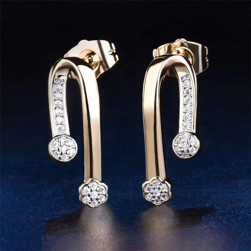 BUDONG 2017 хит трендовые Простые Свадебные Ювелирные наборы золотого цвета для