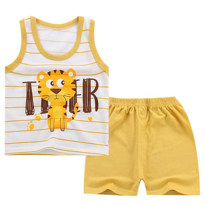 Летняя одежда для маленьких мальчиков комплект одежды Пижамный костюм шорты